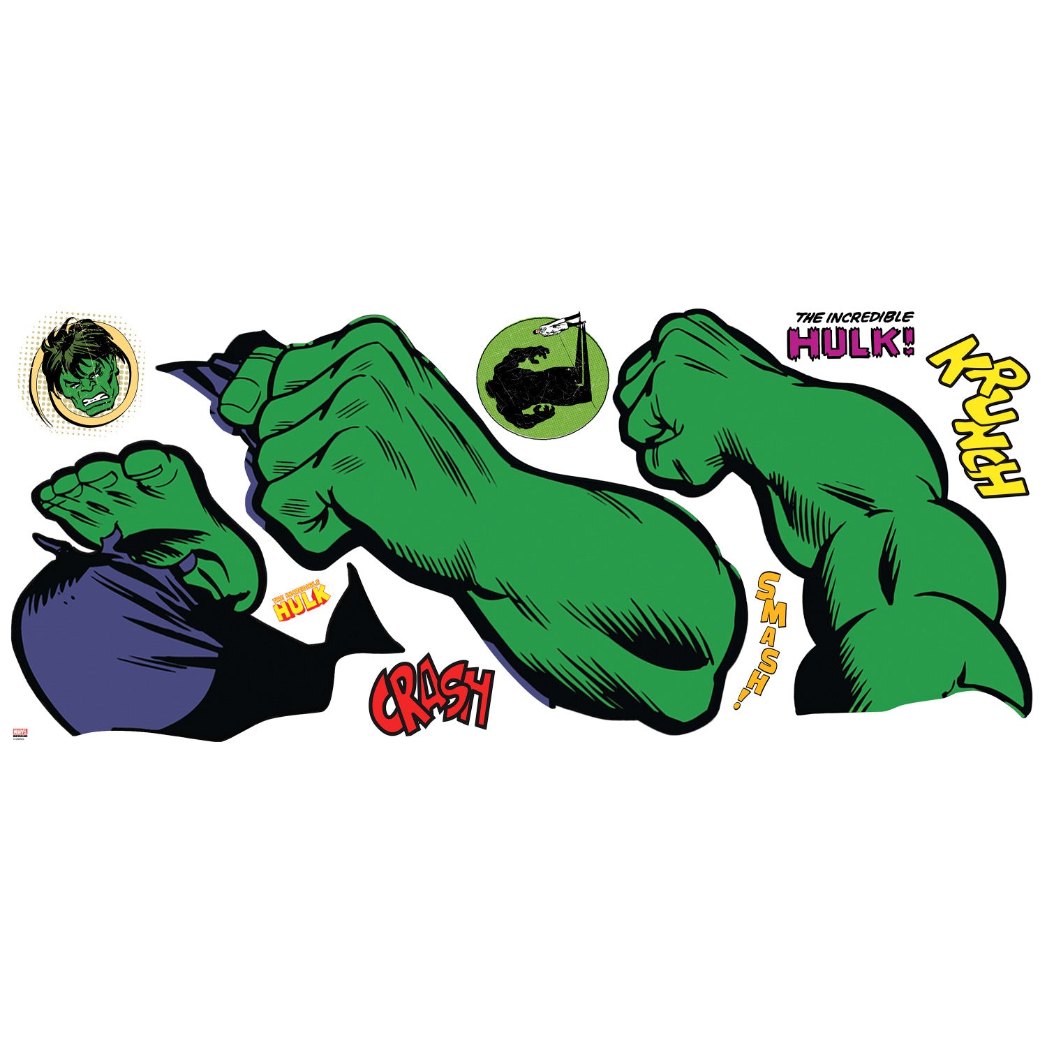 Classic Hulk Comic Giant Wall Decals - panels