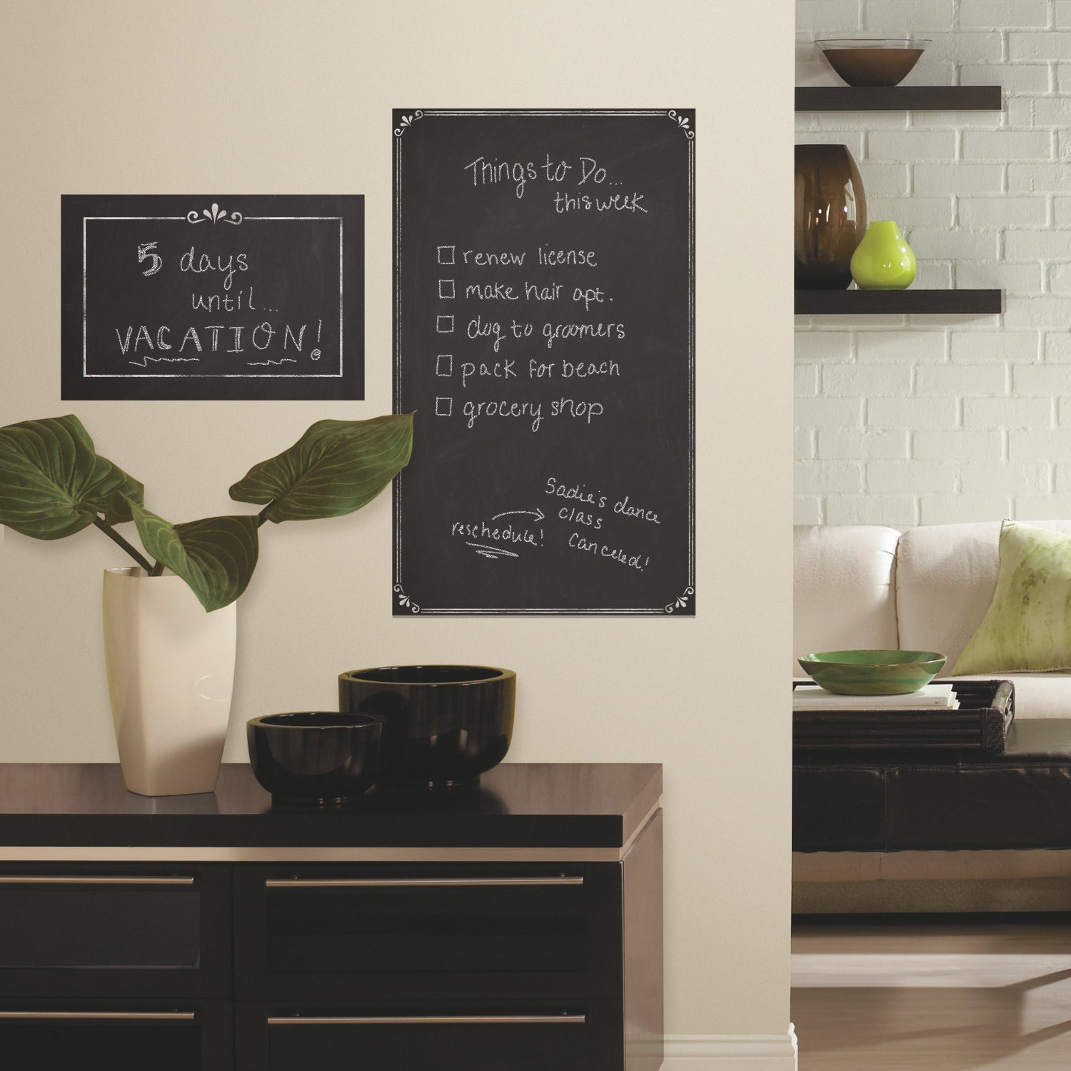 Decorative Giant Wall Decals in a room setting