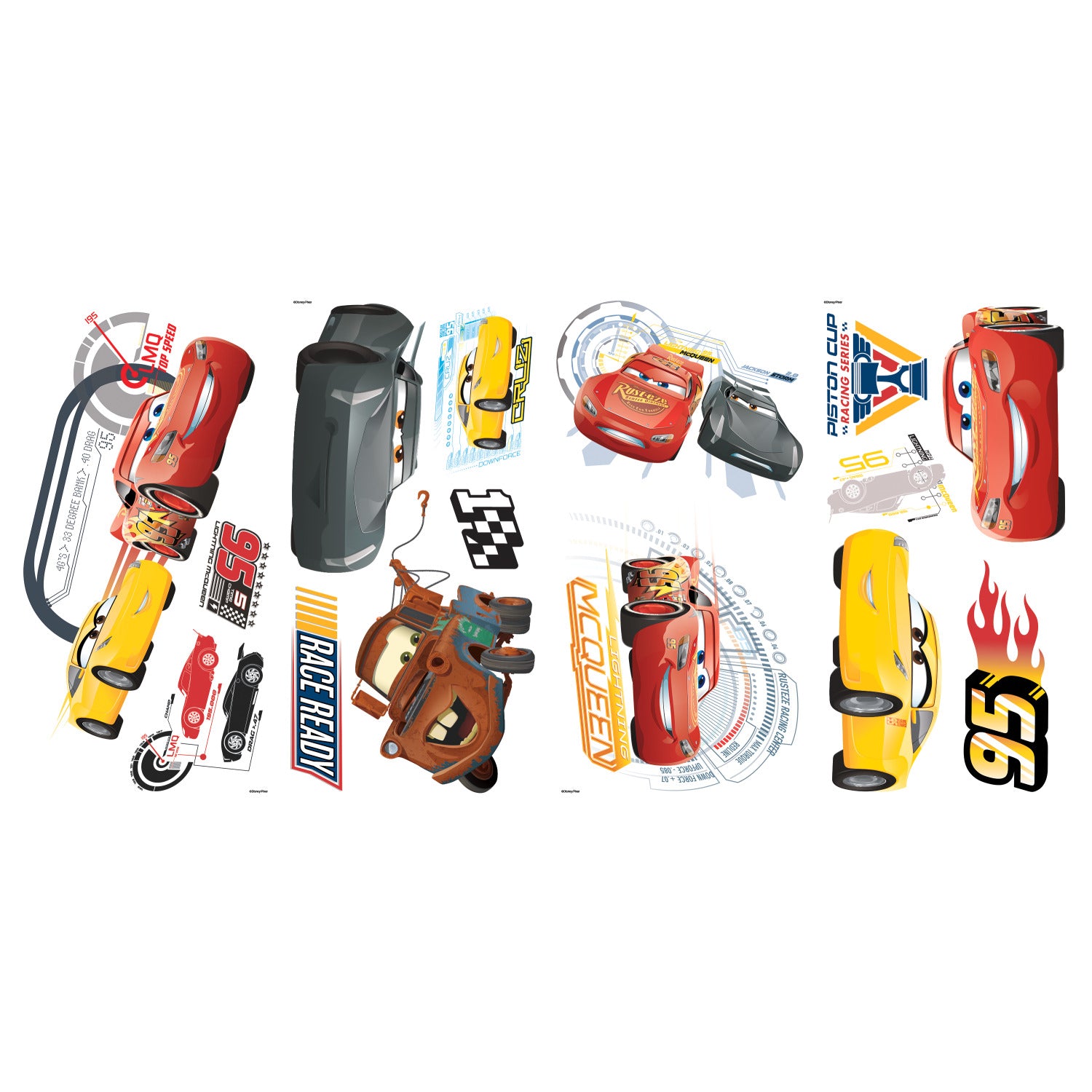 Cars 3 Wall Decals - panels