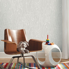 Wood Grain P&S Wallpaper in a room setting