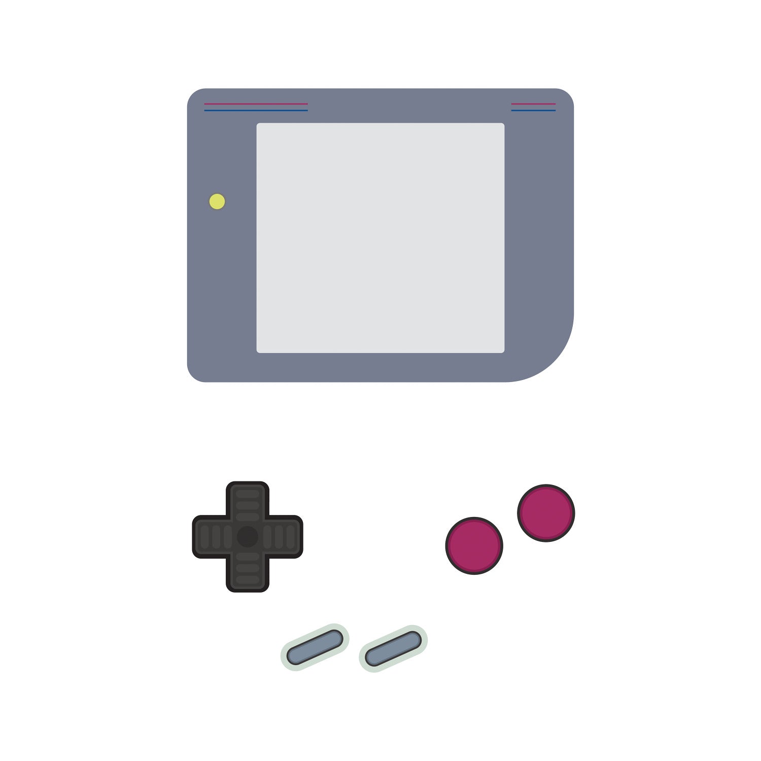 Nintendo Gameboy Giant Wall Decals - assembled view