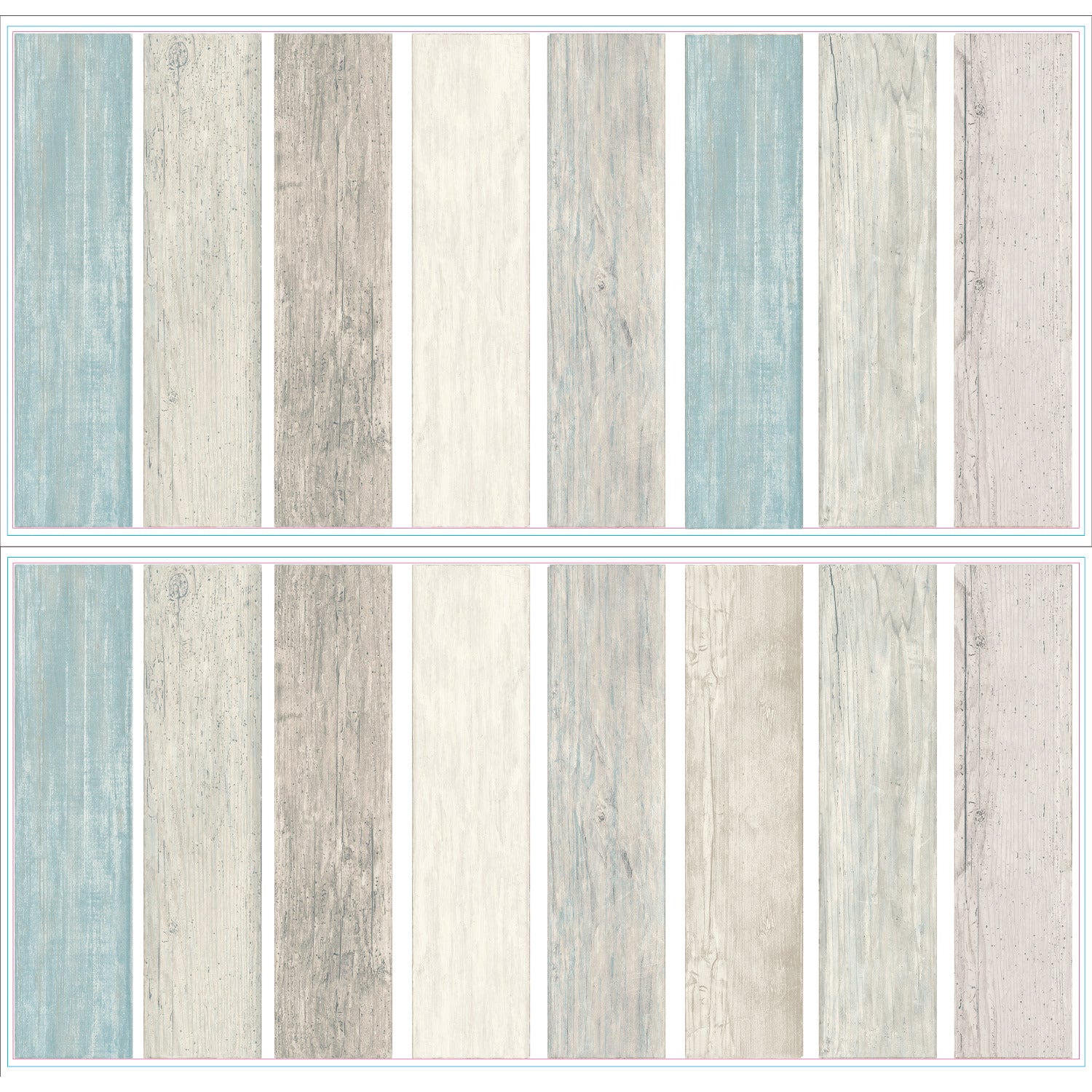 Distressed Barn Wood Plank Blue Giant Wall Decals by WallPops