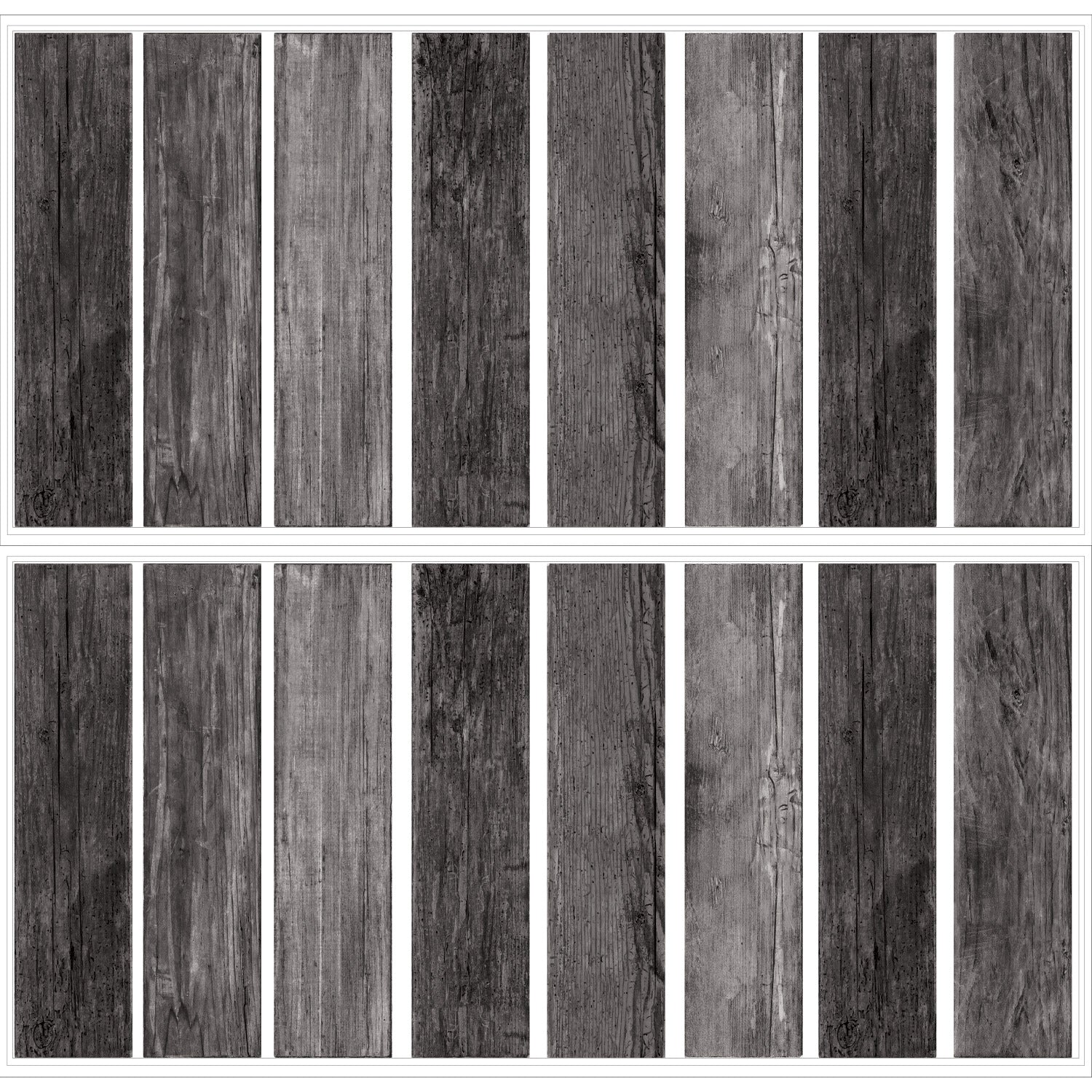Distressed Barn Wood Plank Black Giant Wall Decals by WallPops