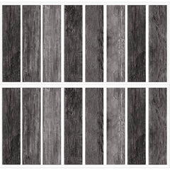 Distressed Barn Wood Plank Black Giant Wall Decals by WallPops