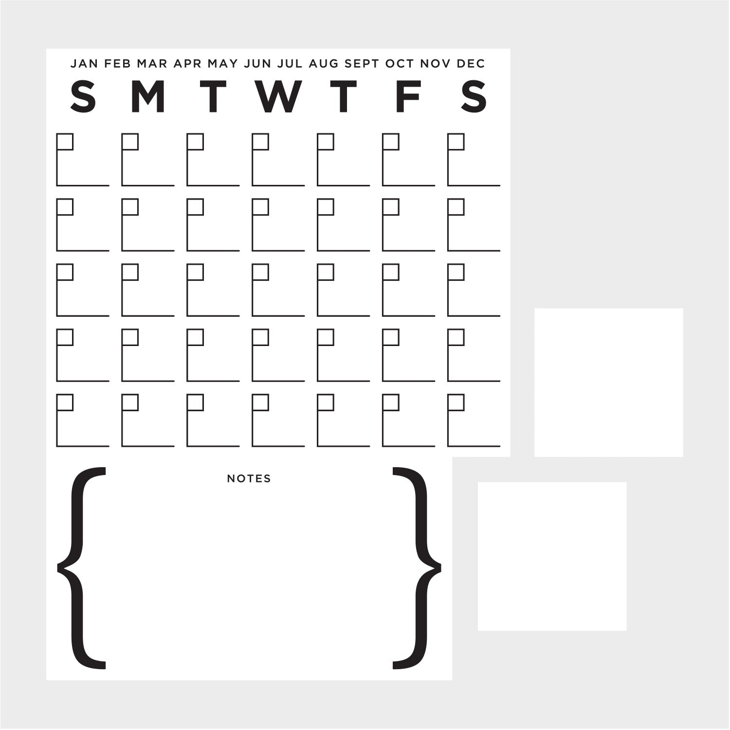 Dry Erase Calendar Set Wall Decals by WallPops