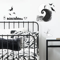 The Nightmare Before Christmas Jack & Sally Wall Decals in a room setting
