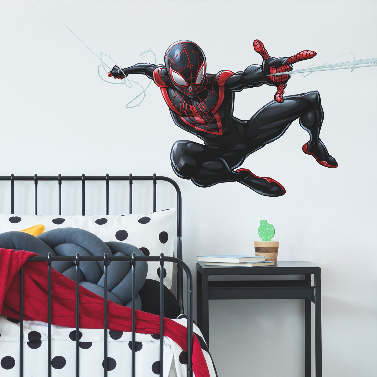 Spider Man Miles Morales Giant Wall Decals in a room setting