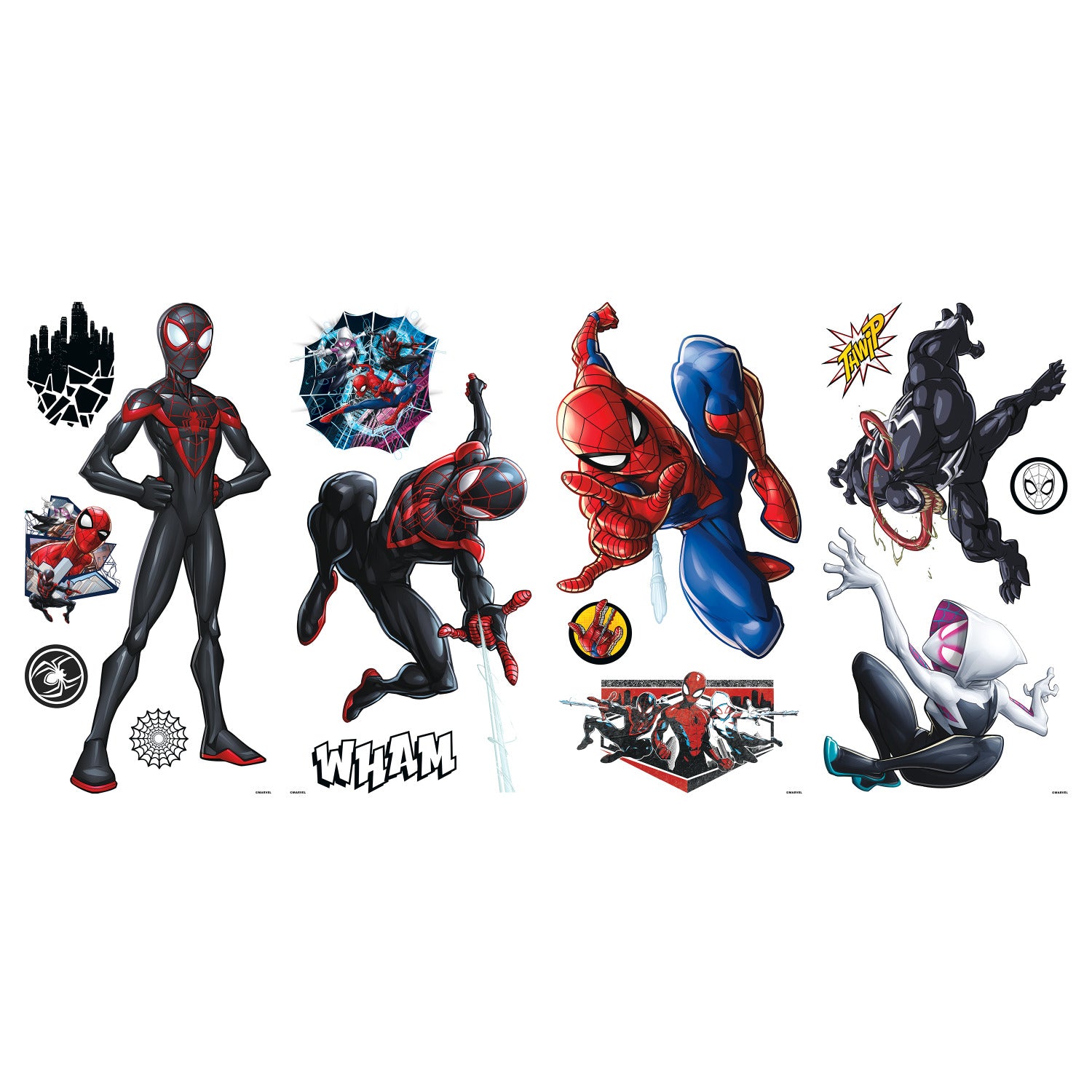 SpiderMan Miles Morales Wall Decals - panels