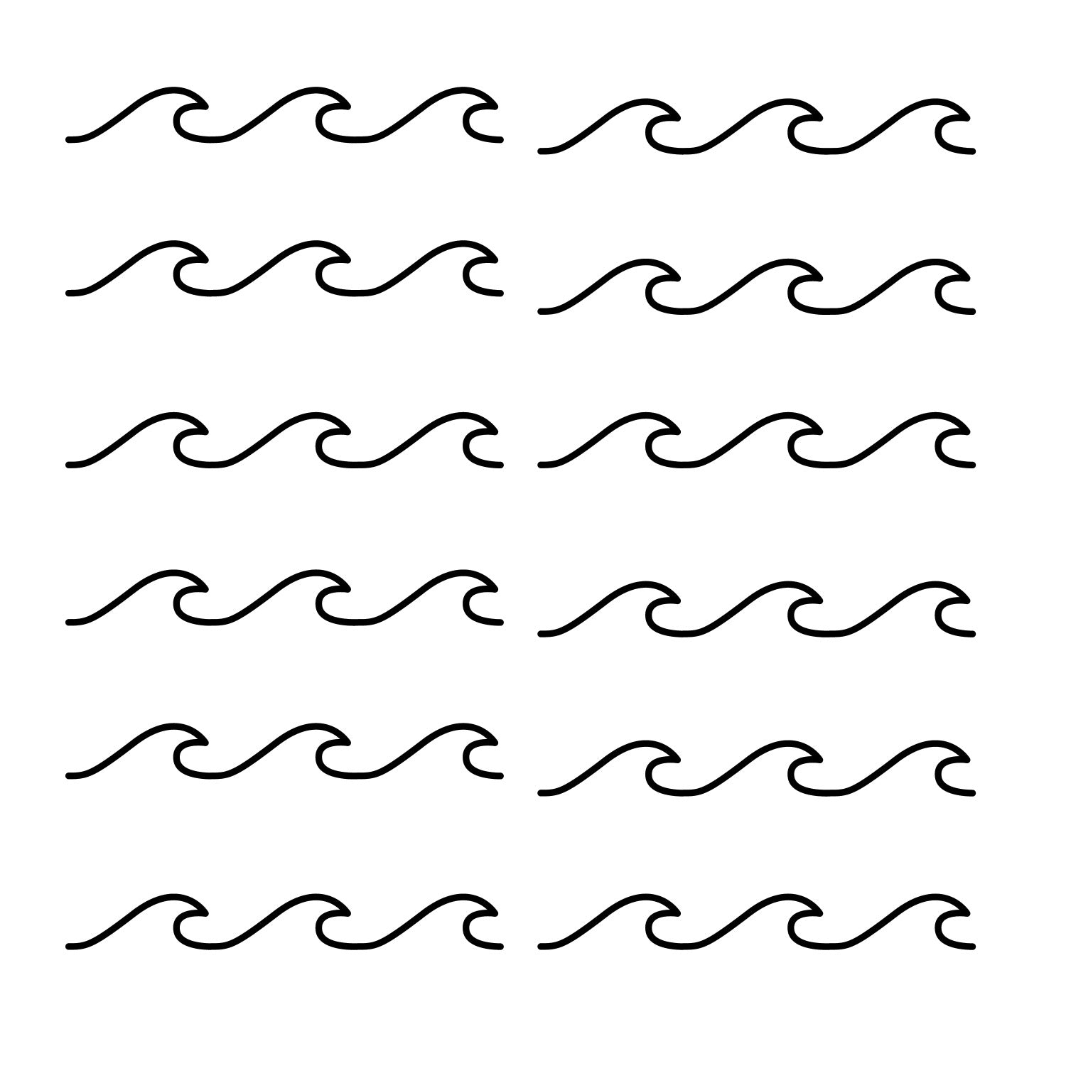 Simplistic Waves Wall Decals by WallPops