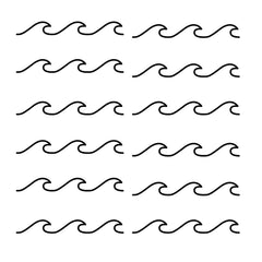 Simplistic Waves Wall Decals by WallPops
