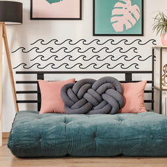 Simplistic Waves Wall Decals in a room setting