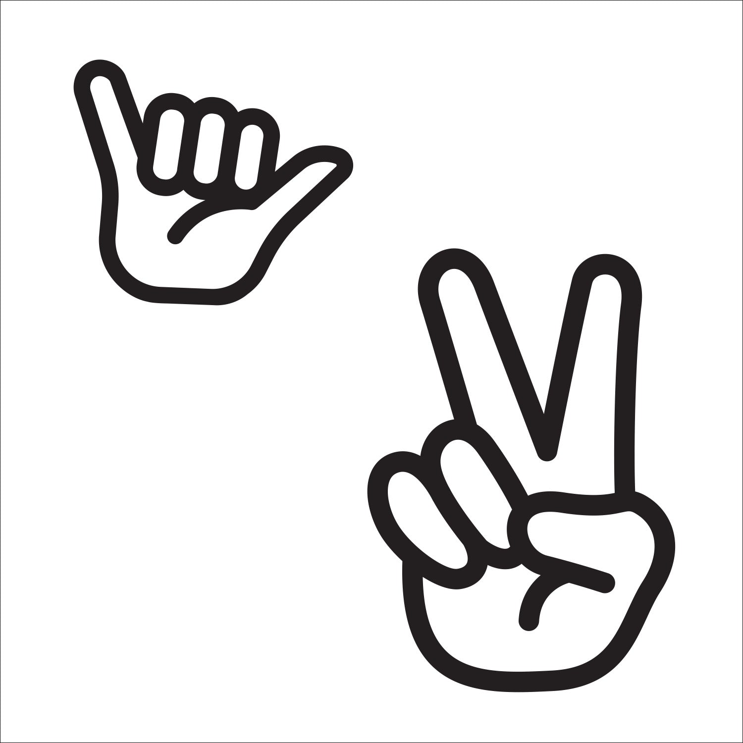 Peace Hand Giant Wall Decals by WallPops