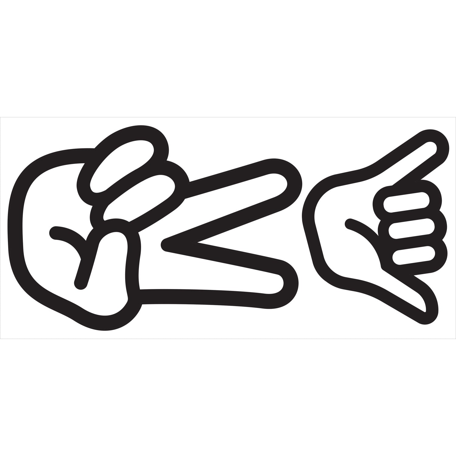 Peace Hand Giant Wall Decals - panels