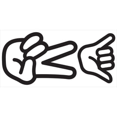 Peace Hand Giant Wall Decals - panels