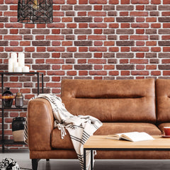 Brick Giant Wall Decals in a room setting
