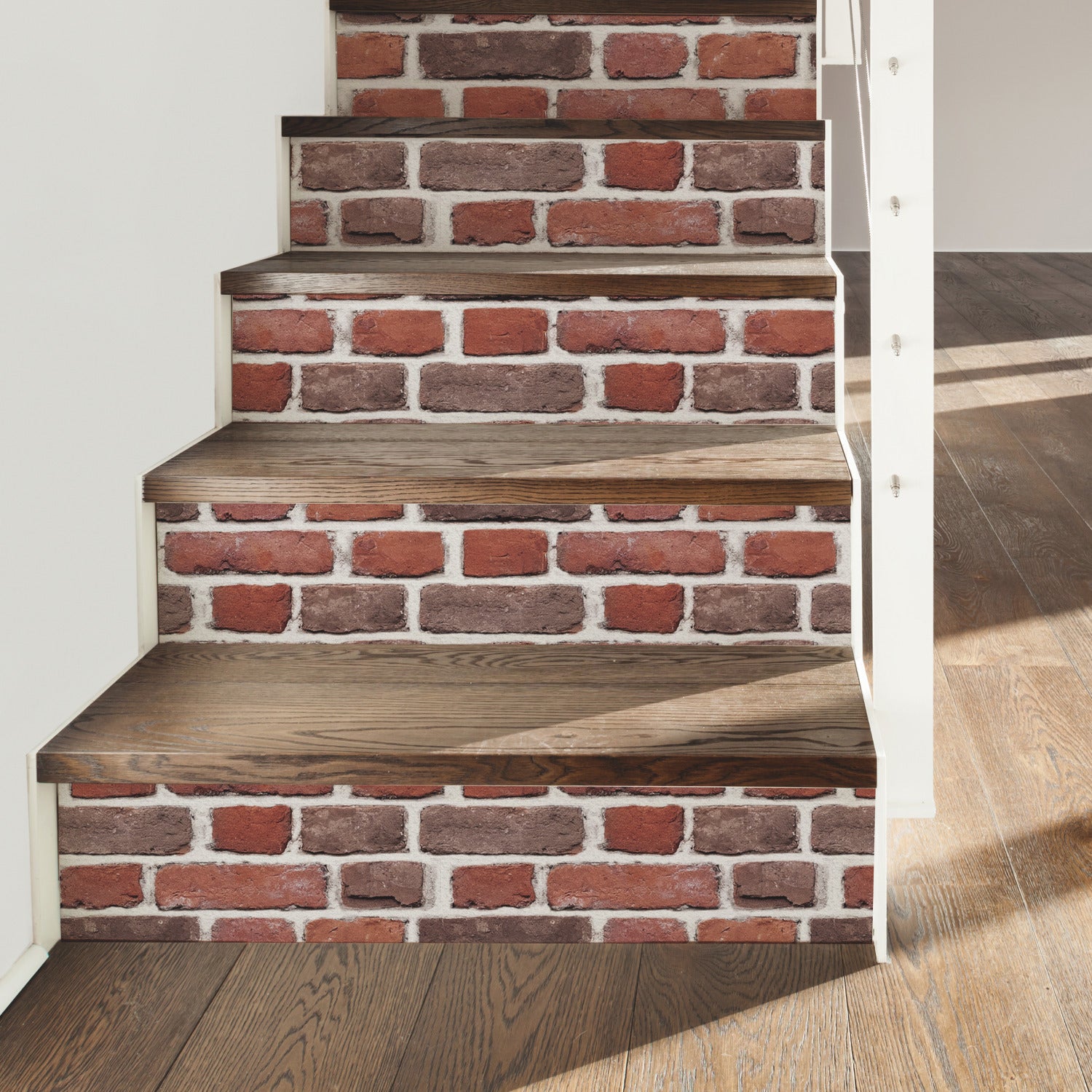 Brick Giant Wall Decals in a room setting