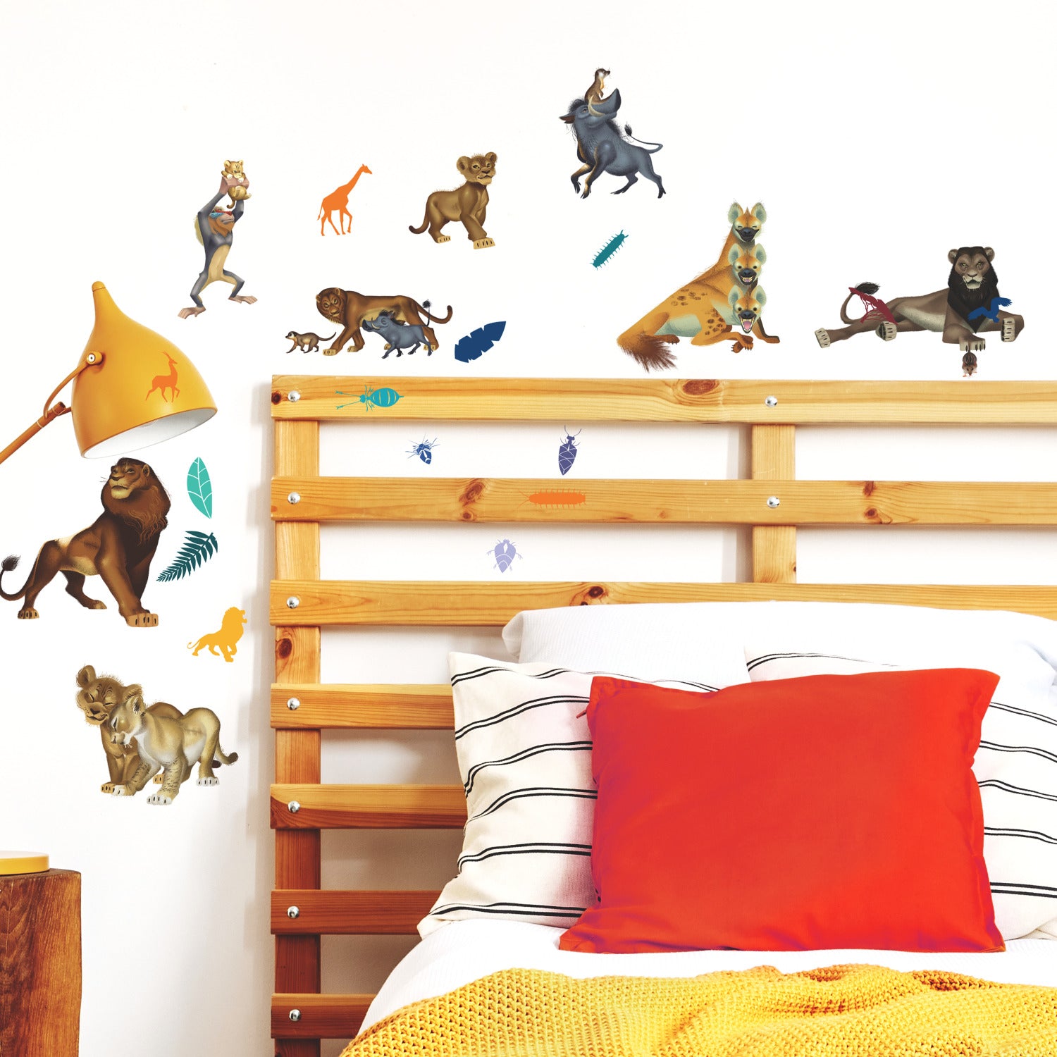 The Lion King Character Wall Decals in a room setting