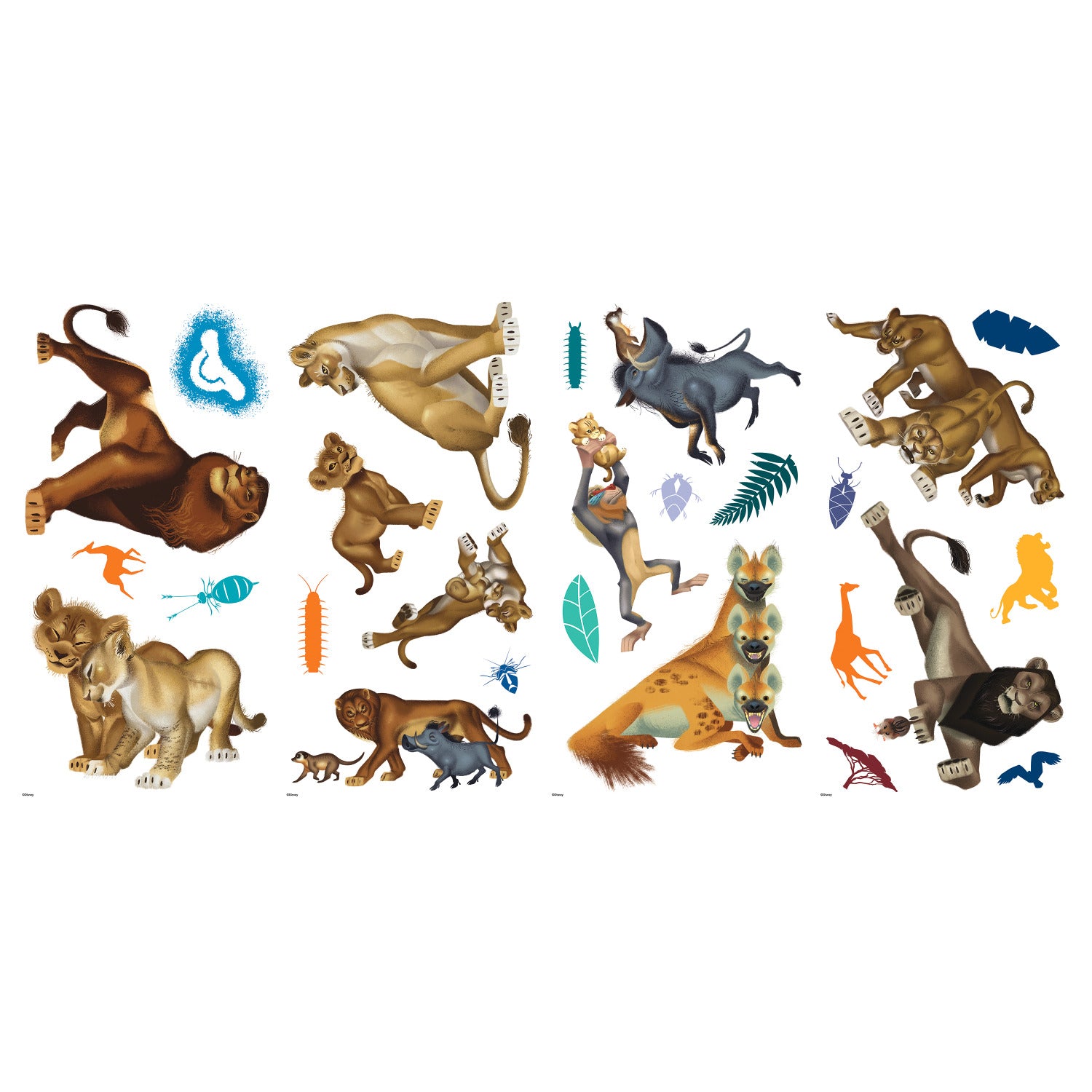 The Lion King Character Wall Decals - panels