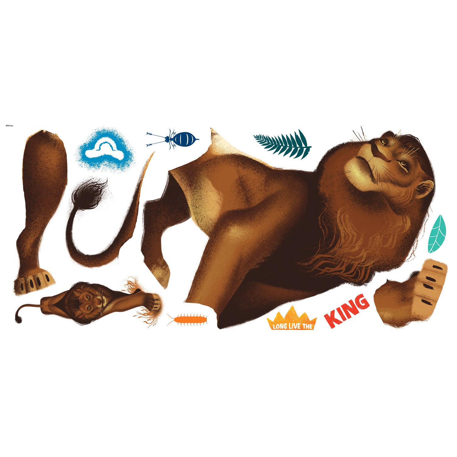 The Lion King Simba Giant Wall Decals - panels