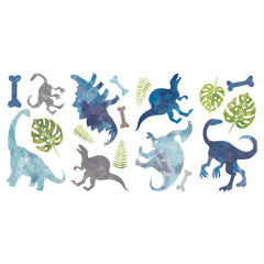 Watercolor Dinosaur Wall Decals - panels