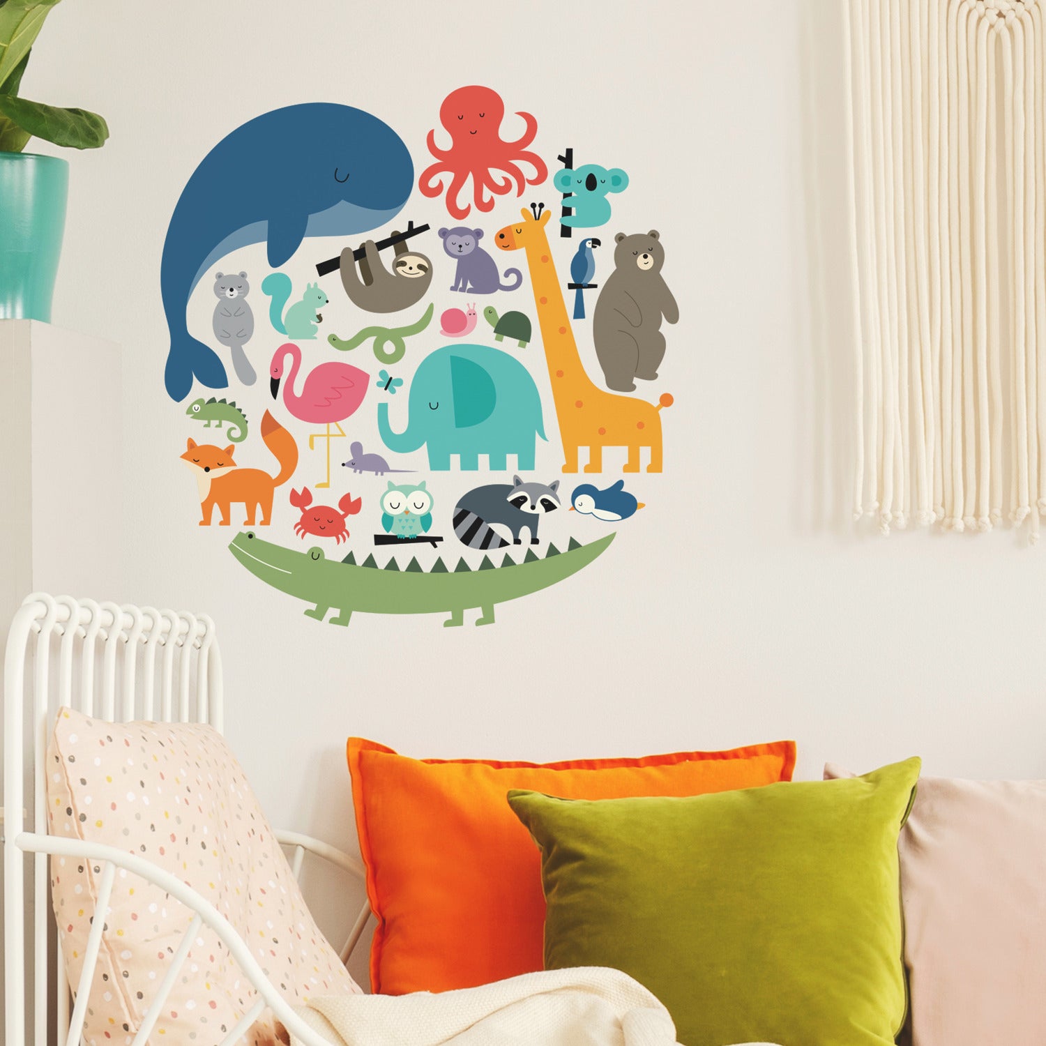 We Are One Animal Wall Decals in a room setting