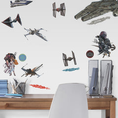 Star Wars Episode Ix Galactic Ships Wall Decals in a room setting