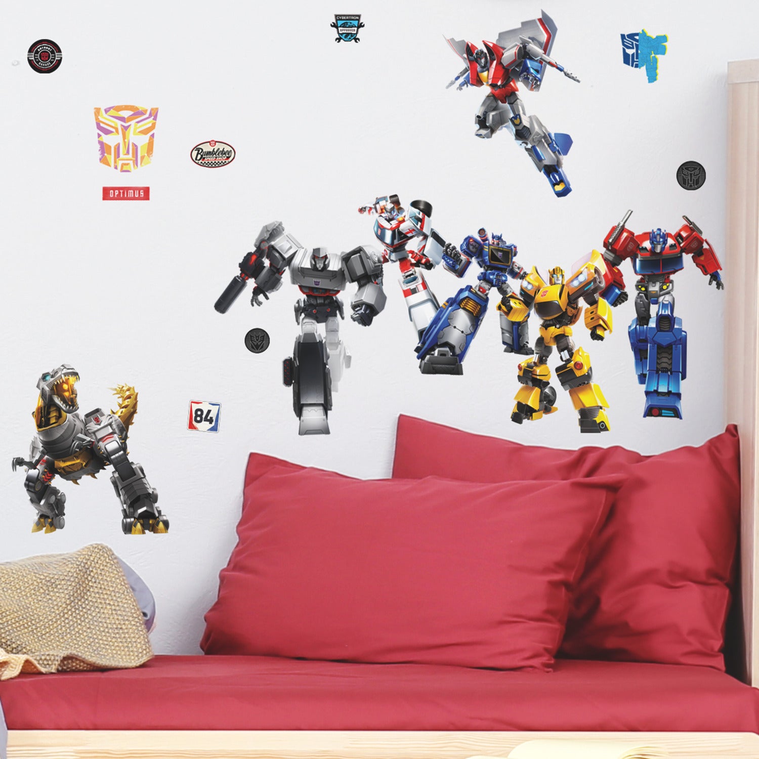 Transformers All Time Favorites Wall Decals in a room setting