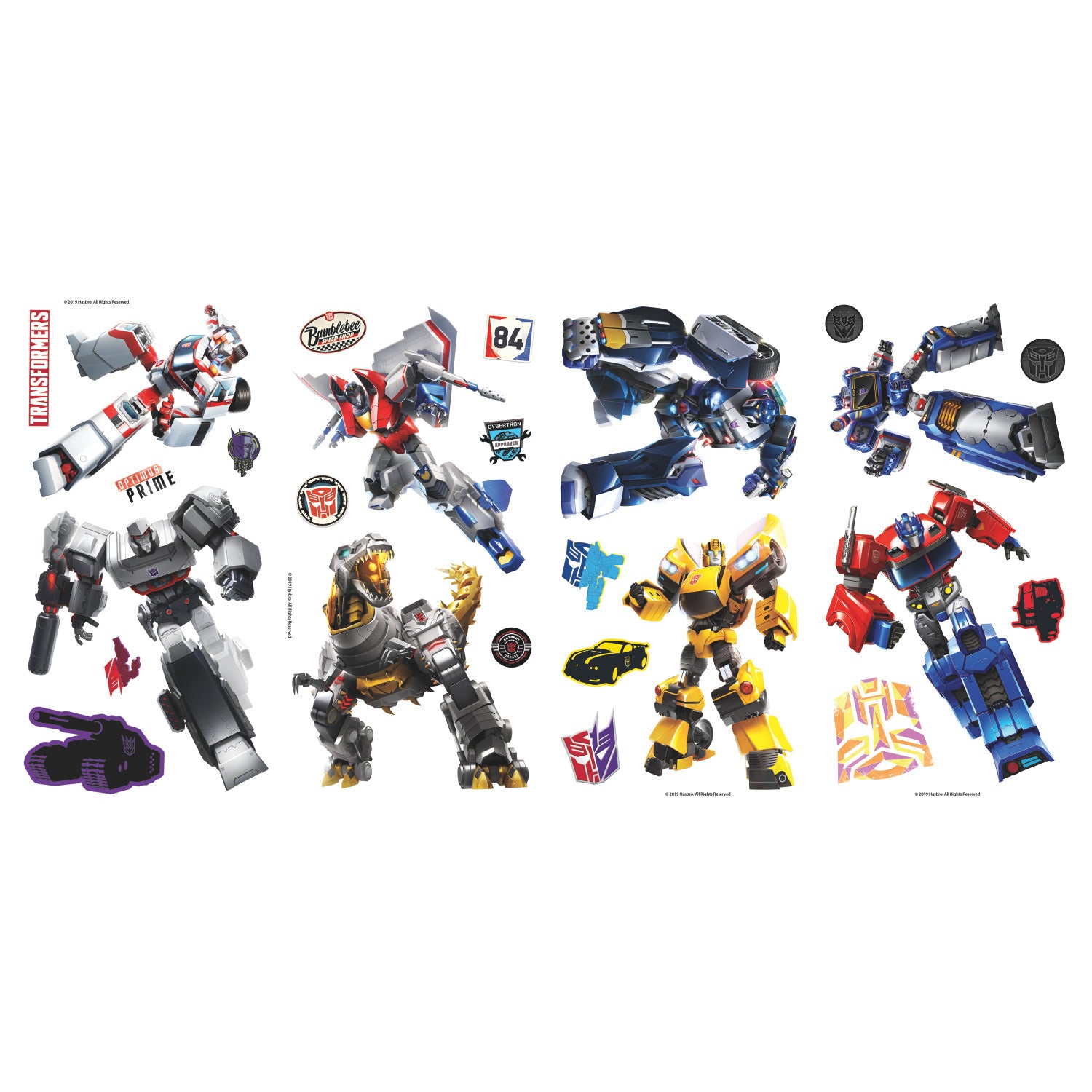 Transformers All Time Favorites Wall Decals - panels