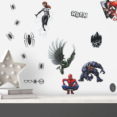 SpiderMan Favorite Characters Wall Decals in a room setting