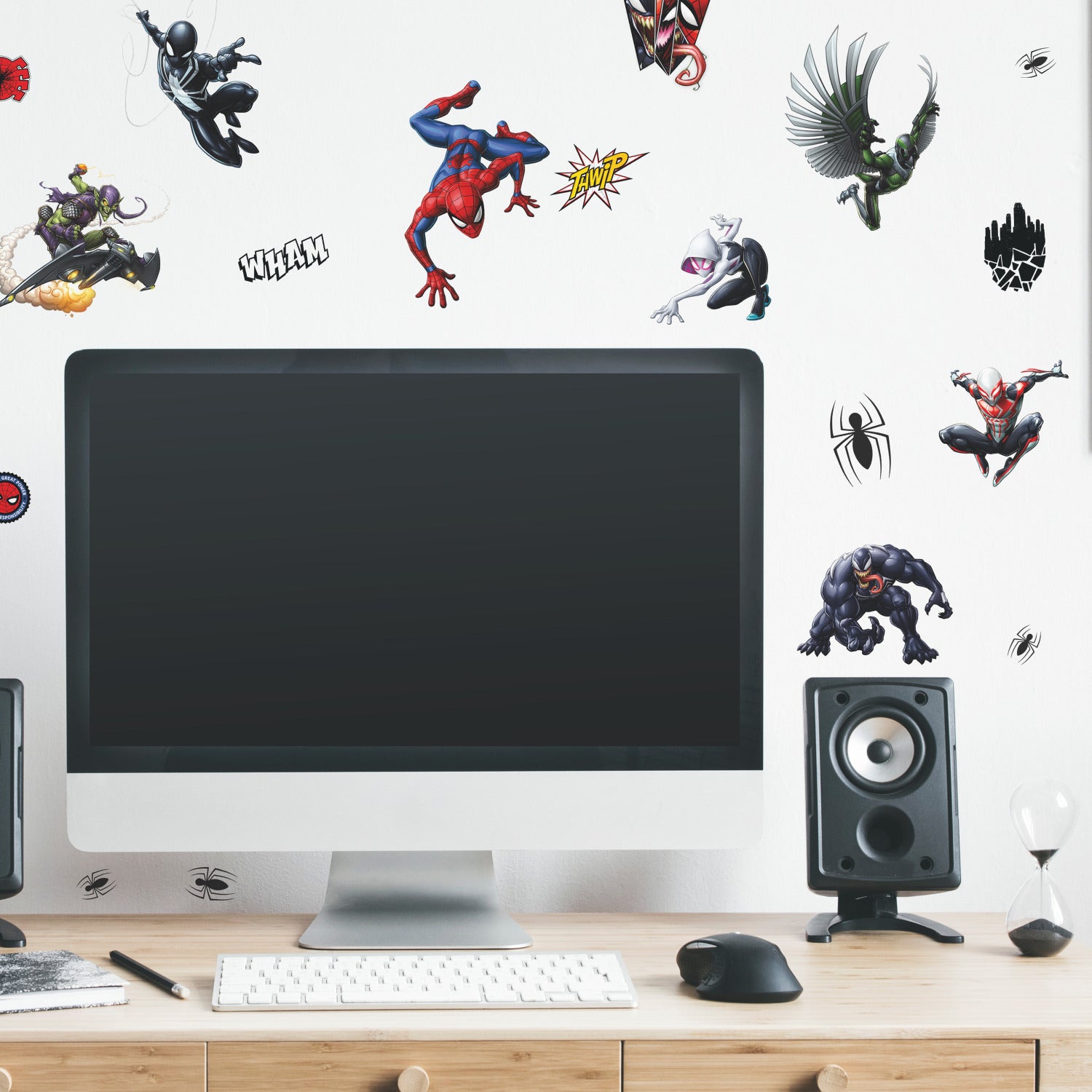 SpiderMan Favorite Characters Wall Decals in a room setting