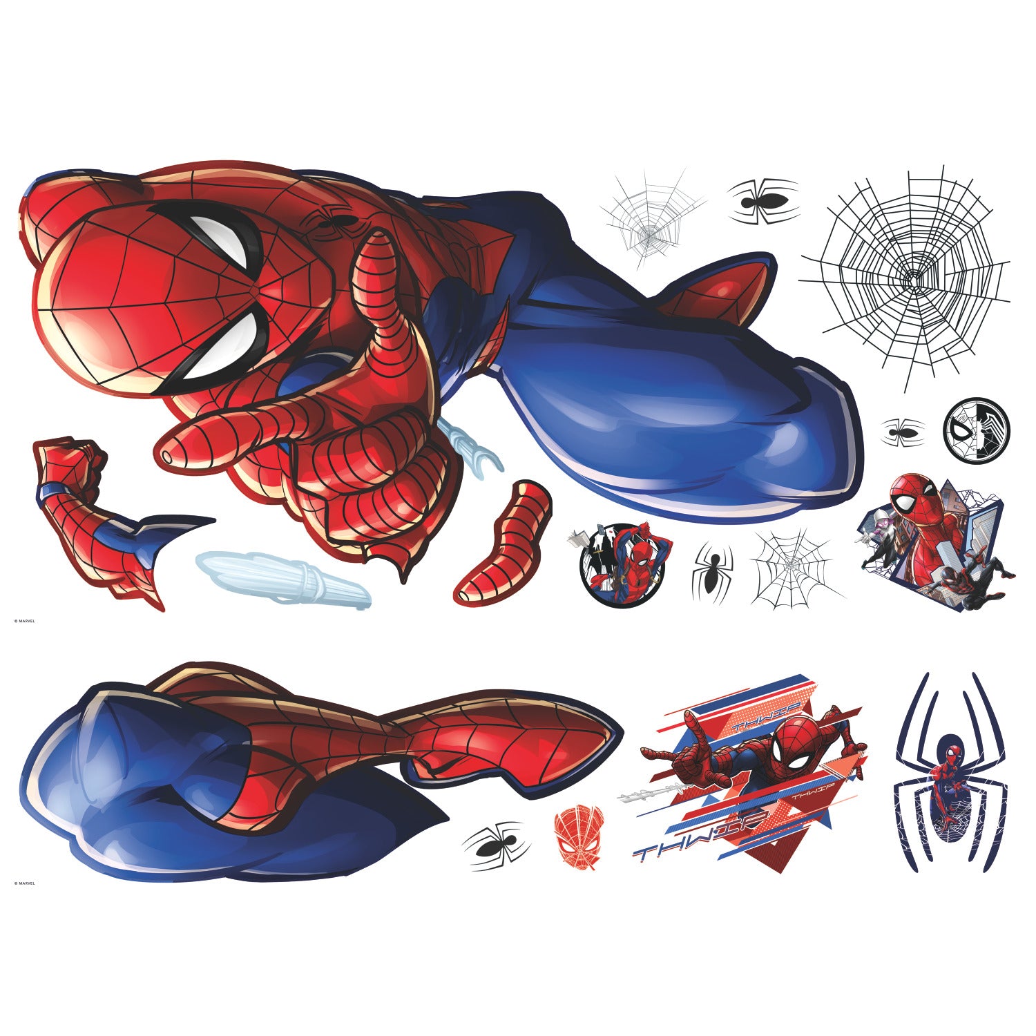SpiderMan Giant Wall Decals - panels
