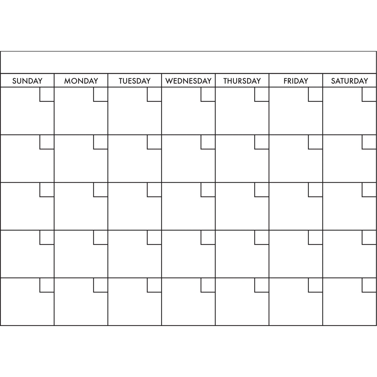 Basics Dry Erase Calendar Peel & Stick Giant Wall Decal by WallPops