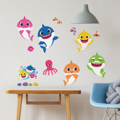 Baby Shark Wall Decals in a room setting