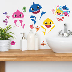 Baby Shark Wall Decals in a room setting