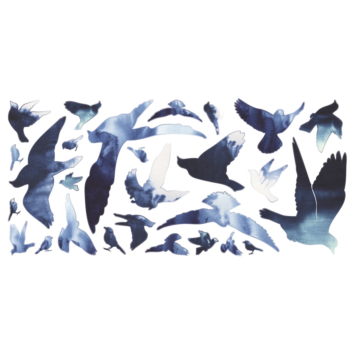 Birds In Flight Giant Wall Decals - panels