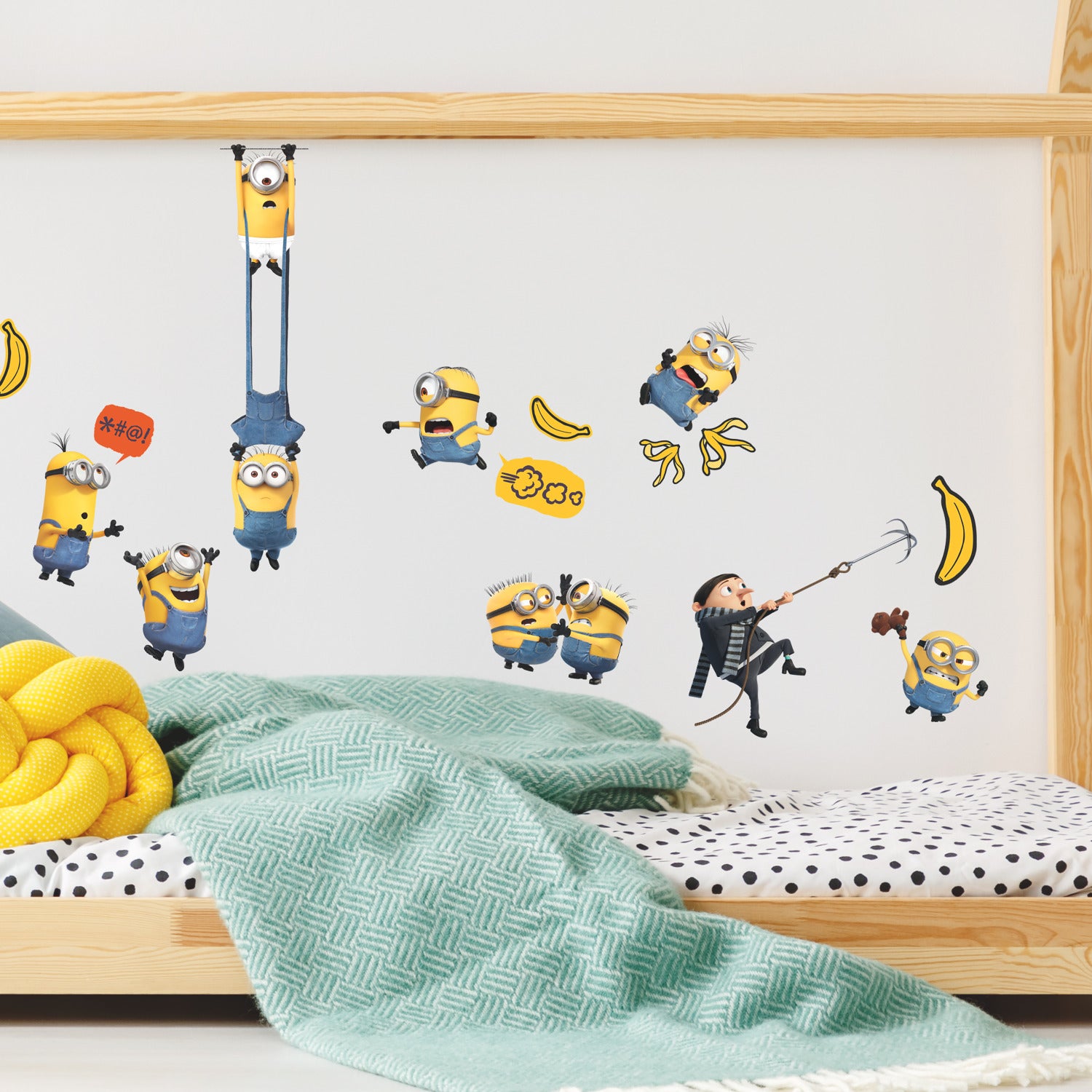 Minions 2 Wall Decals in a room setting