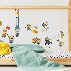 Minions 2 Wall Decals in a room setting
