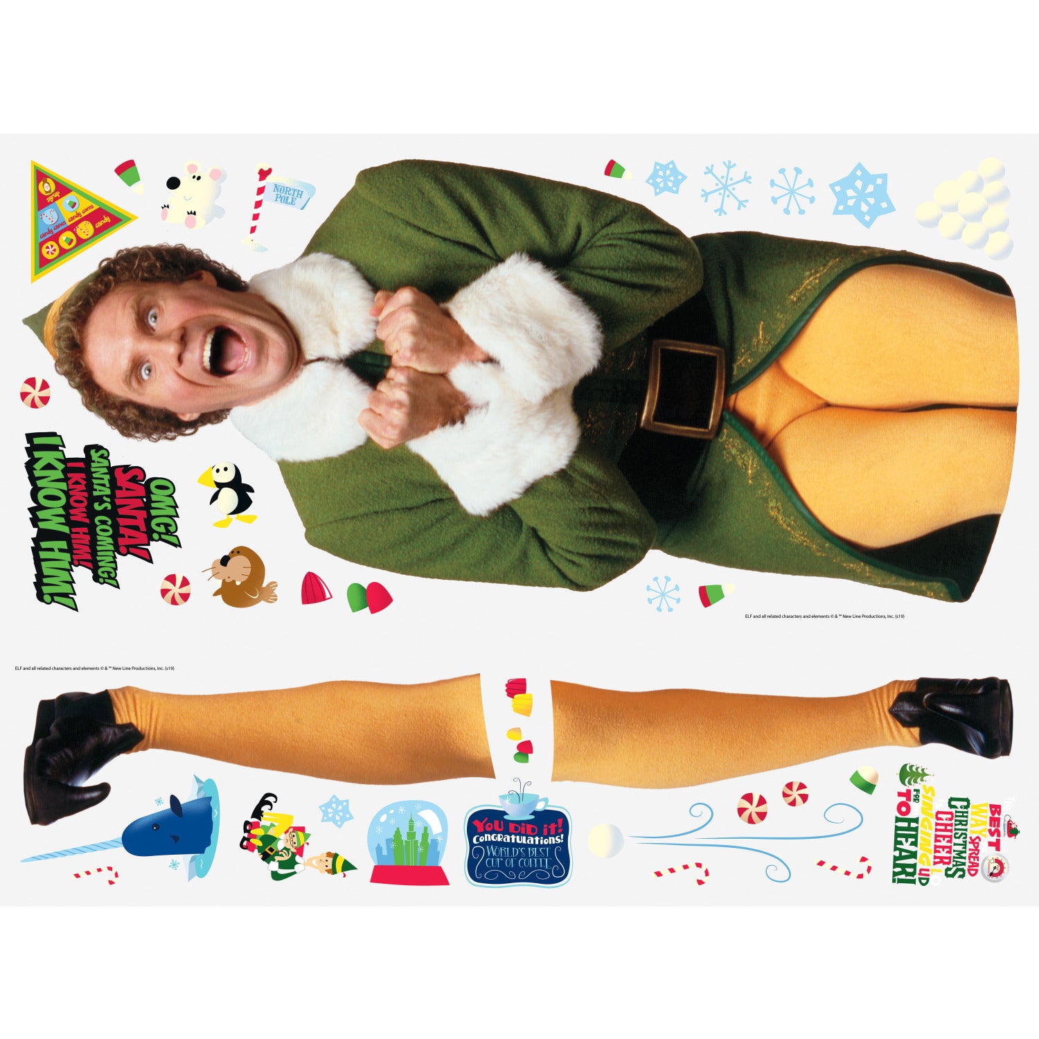 Buddy The Elf Giant Wall Decals by WallPops