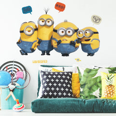 Minions 2 Giant Wall Decals in a room setting