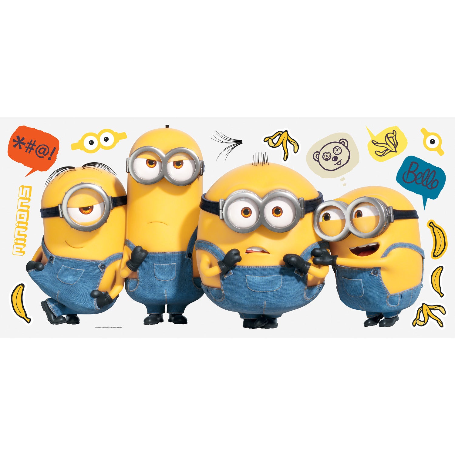 Minions 2 Giant Wall Decals - panels