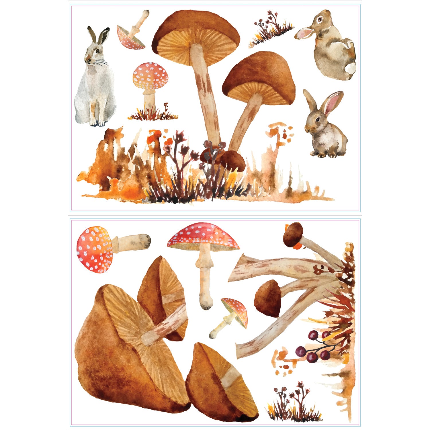 Mushroom Giant Wall Decals - panels