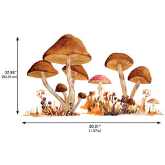 Mushroom Giant Wall Decals - dimensions
