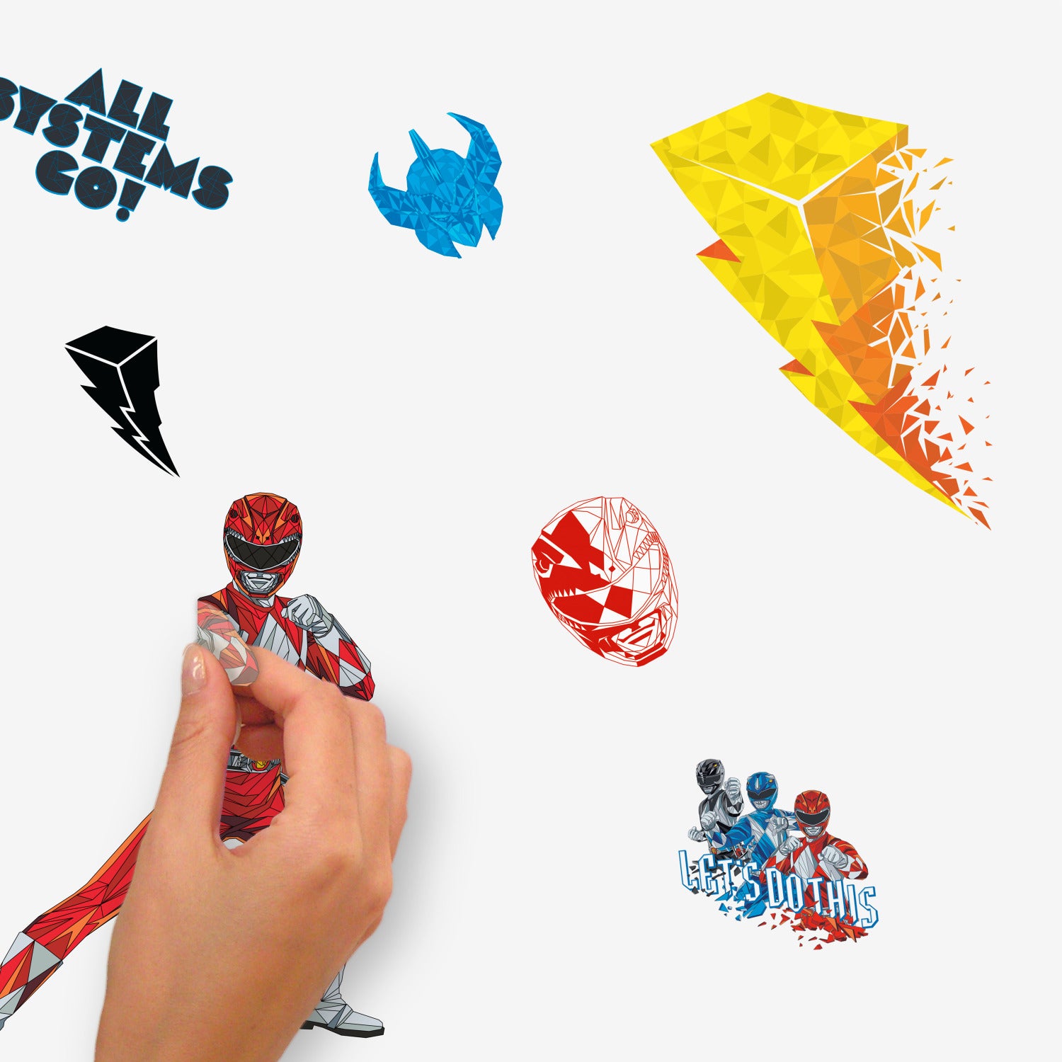 Power Rangers Wall Decals - peel and stick