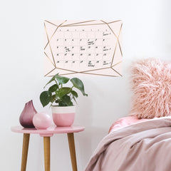 Blush Beauty Dry Erase Calendar Wall Decals in a room setting