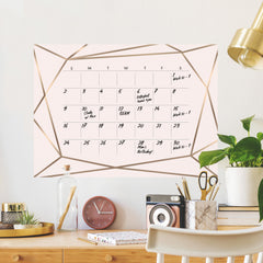 Blush Beauty Dry Erase Calendar Wall Decals in a room setting