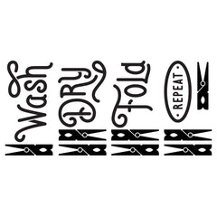 Wash Dry Fold Repeat Wall Decals by WallPops