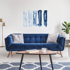 Watercolor Brush Strokes XL Giant Wall Decals in a room setting