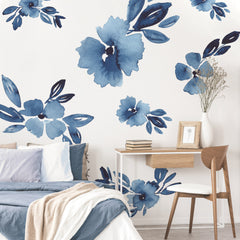 Clara Jean April Showers Flowers Wall Decals in a room setting