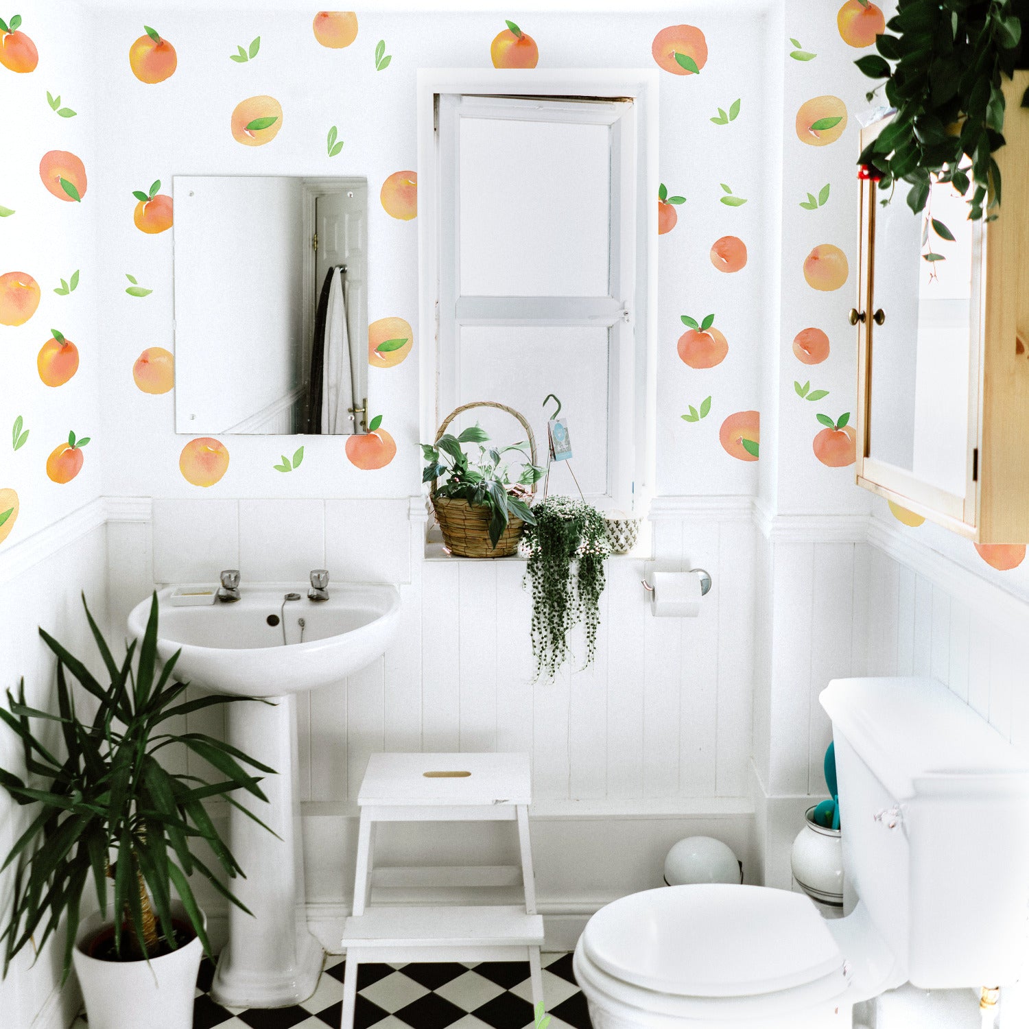 Sweet Peaches Wall Decals in a room setting