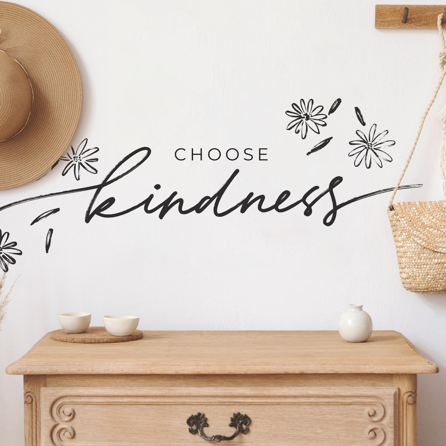 Choose Kindness Wall Decals in a room setting